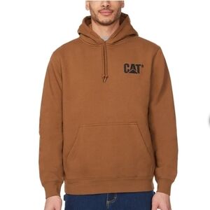Caterpillar Men Brown Hoodie